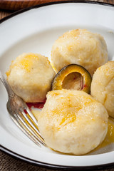 Sweet plum dumplings.