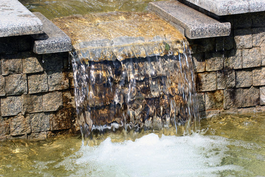 Water cascade in a park