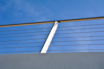 Metal railings with wire cables