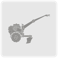 color icon with farm tractor for your design