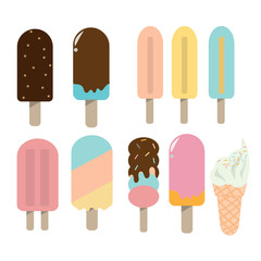 ice creams isolated