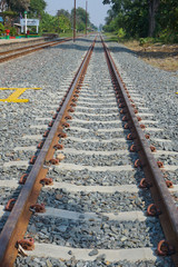 railway tracks closeup