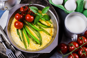 Omelette with vegetables