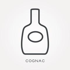 Line icon cognac