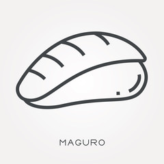 Line icon maguro