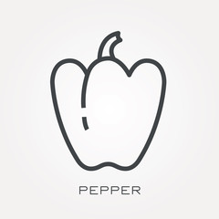 Line icon pepper