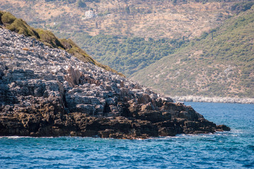 Samos island, greece, seen from the sea