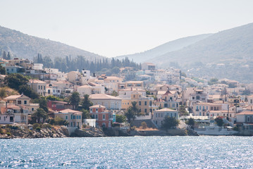 Samos island, greece, seen from the sea