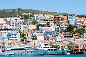 Samos island marina, sea view, pythagorion