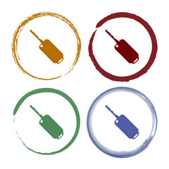 Pinselstrich Icon Set - Autoschlüssel