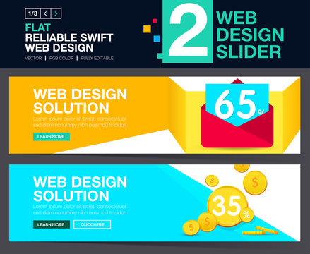 Web Slider Or Banners Design Concepts For Your Website.