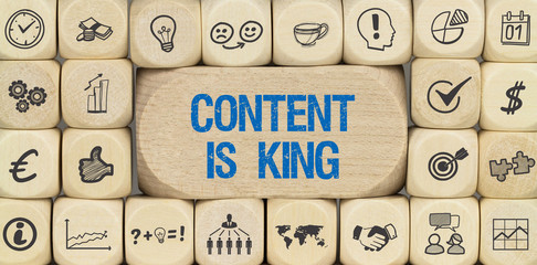 Content is King / Würfel mit Symbole