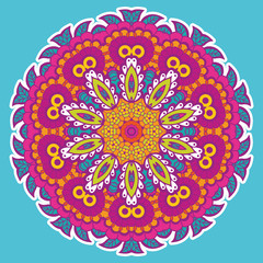 Round colorful mandala.