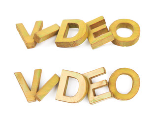 Word made of wooden letters isolated