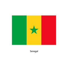 Senegal flag, official colors and proportion correctly.