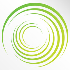 Abstract bright background with circles and green lines