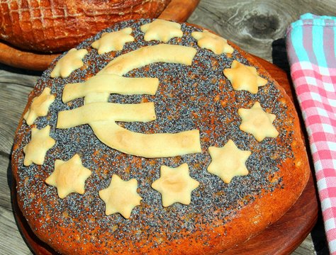 eutozeichen auf einem brot