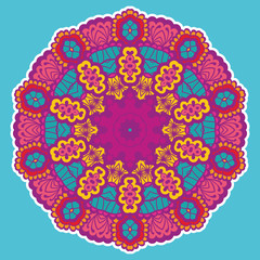 Round colorful mandala.