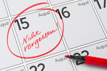 Kalender - 15. August