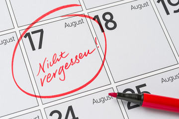 Kalender - 17. August