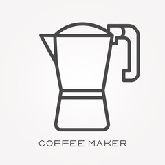 Line icon coffee maker