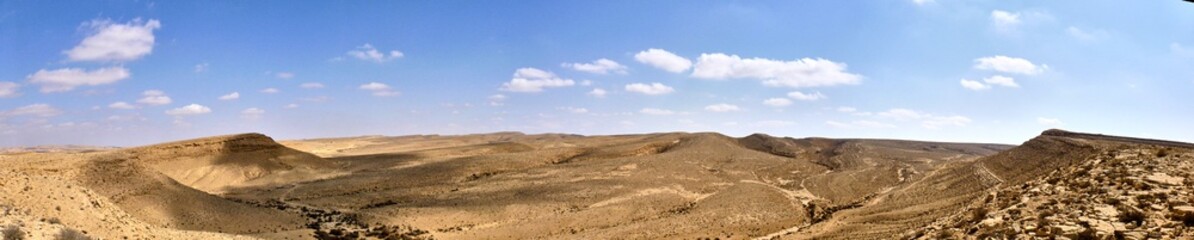 Fototapeta na wymiar Panoramic View of canyon in Judaean Desert