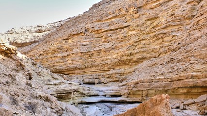 Fototapeta na wymiar View of canyon in Judaean Desert