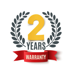 Two Years Warranty background.