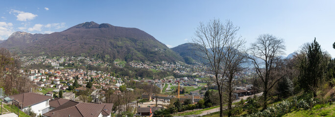 Fototapeta premium Overview Lugano city