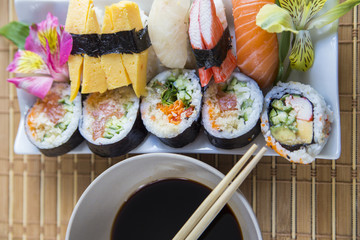 Japanese sushi pieces
