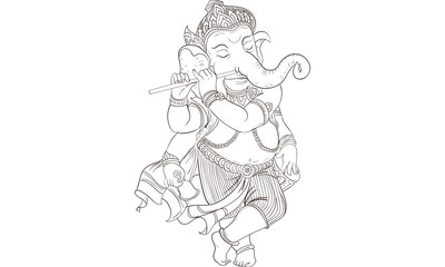 Fototapeta na wymiar Lord Ganesha
