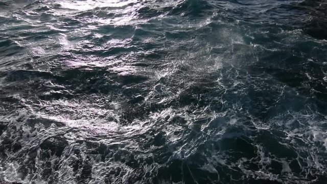 Stormy seas closeup