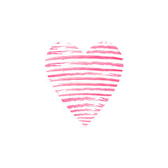 heart shape symbol of love. Vector illustration isolated on white