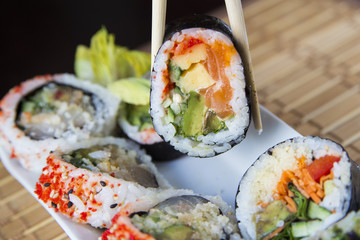 Japanese sushi pieces