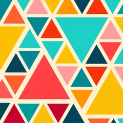 Behang Kleurrijk trendy driehoekspatroon © Drobot Dean