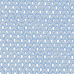 Blue wave cartoon abstract pattern