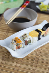 Japanese sushi pieces