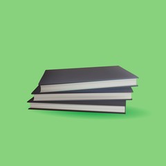 Encyclopedia Book with Green Background, Vector, Illustration