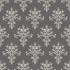 Behang Vector seamless damask pattern. Vintage texture © stohelit