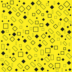 Seamless chaotic black squares pattern