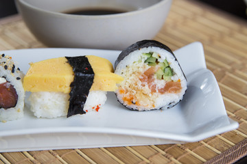Japanese sushi pieces