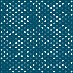 Seamless white and blue polka dot pattern background
