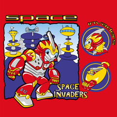 Space invaders robot