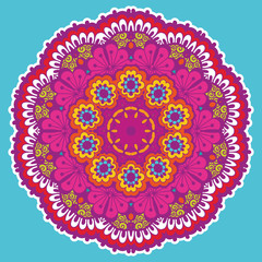 Round colorful mandala.