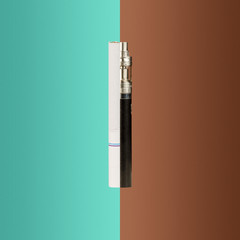 The vape and cigarettes. Collage