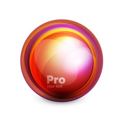 Glass sphere, futuristic abstract element