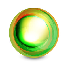 Glass sphere, futuristic abstract element