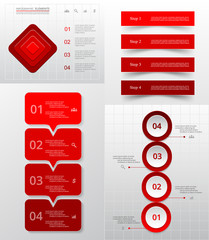 Collection of infographic templates for business