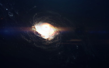 Incredibly beautiful galaxy in deep space. Black hole. Elements of this image furnished by NASA