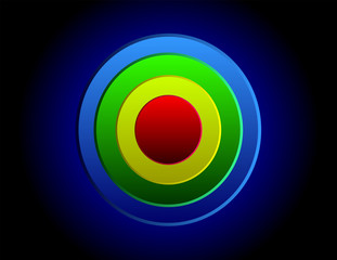 Obraz premium abstract circle color red green yellow blue graphic design